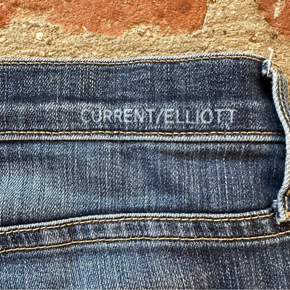 Current/Elliott Blue The Stiletto Townie Skinny Distressed Jeans size 25 - Picture 16 of 16